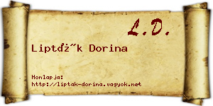 Lipták Dorina névjegykártya
